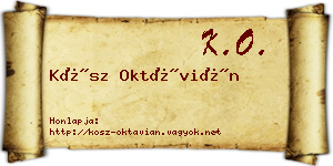 Kósz Oktávián névjegykártya
